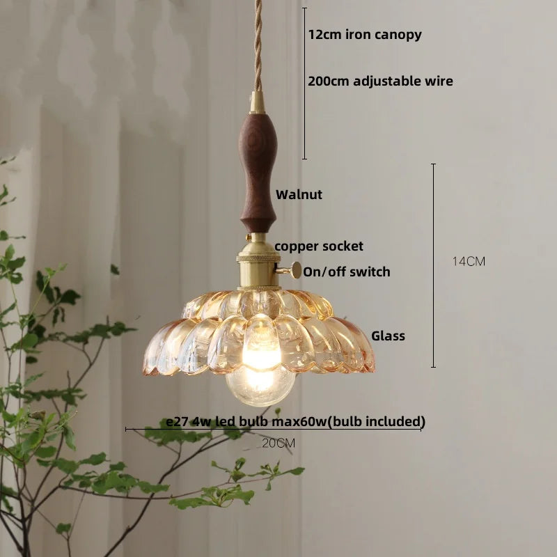 DecorBites™ Green Glass LED Pendant Lights | Nordic Modern Kitchen Hanging Lamp Fixtures
