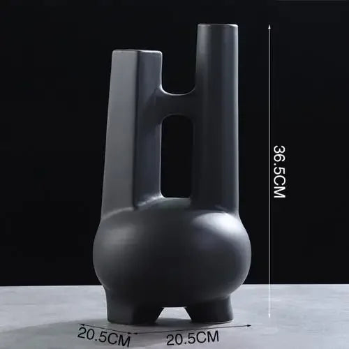DecorBites™ Elegant Striped Ceramic Vase TV Cabinet Crafts Hydroponic Home Decor Gift