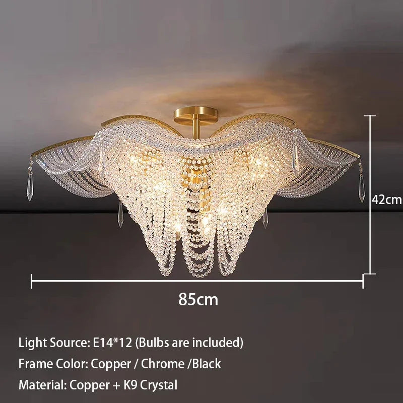DecorBites™ Crystal Butterfly Chandeliers: Elegant Modern LED Pendant Lights for Luxe Living Room