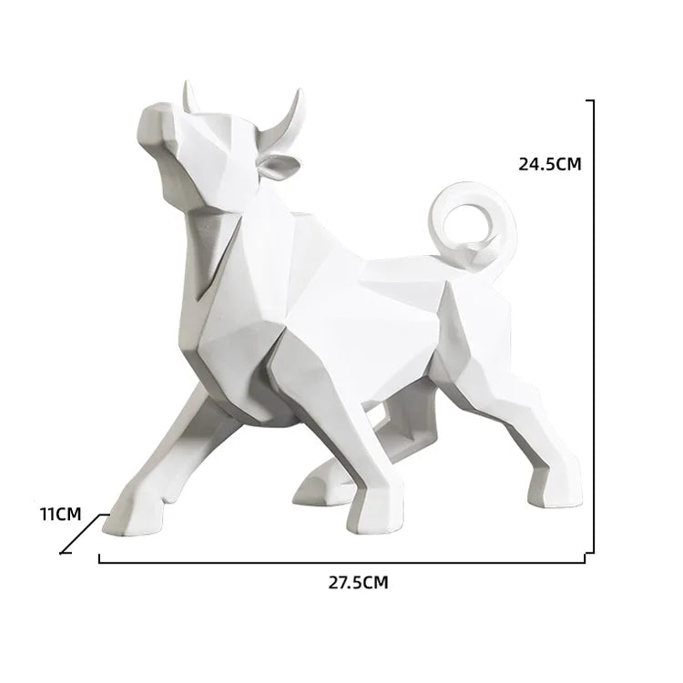 DecorBites™ Geometric Bison Sculpture Resin Home Office Modern Decor Tabletop Figurine