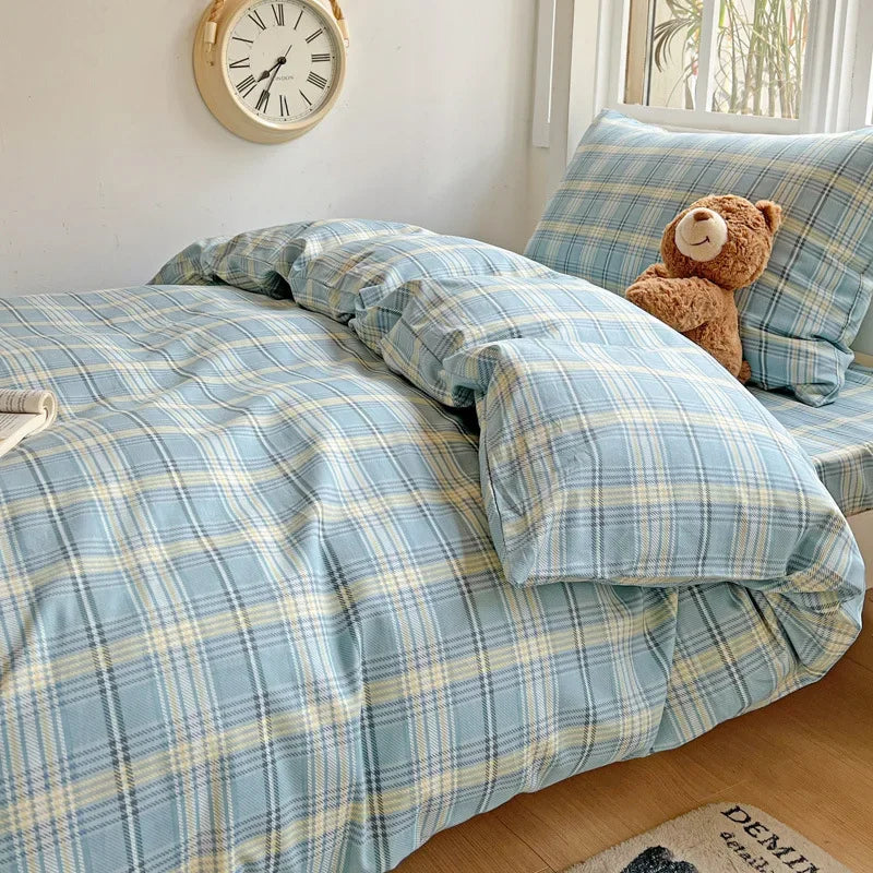 DecorBites™ Cotton Printed Student Bedding Set - All Seasons Queen Single Comforter Cover Set