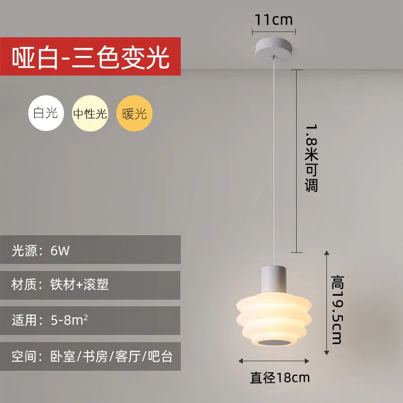 DecorBites™ Acrylic LED Hanging Lamp for Minimalist Bedroom Decor