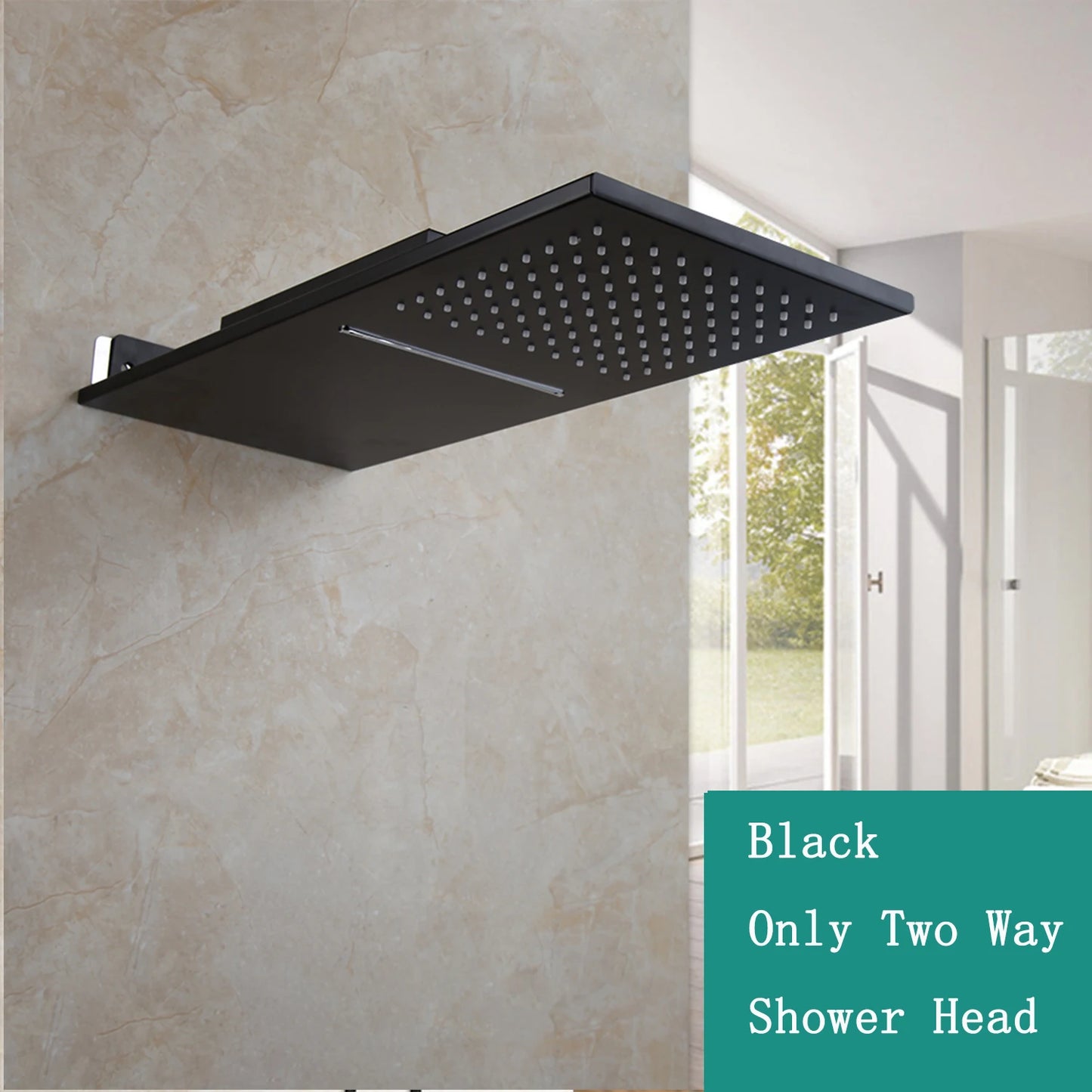KEMAIDI Golden Black Bathroom Shower Systerm with Hand Spray 3 Functions Shower Faucet Set Big Rainfall Waterfall Shower Head