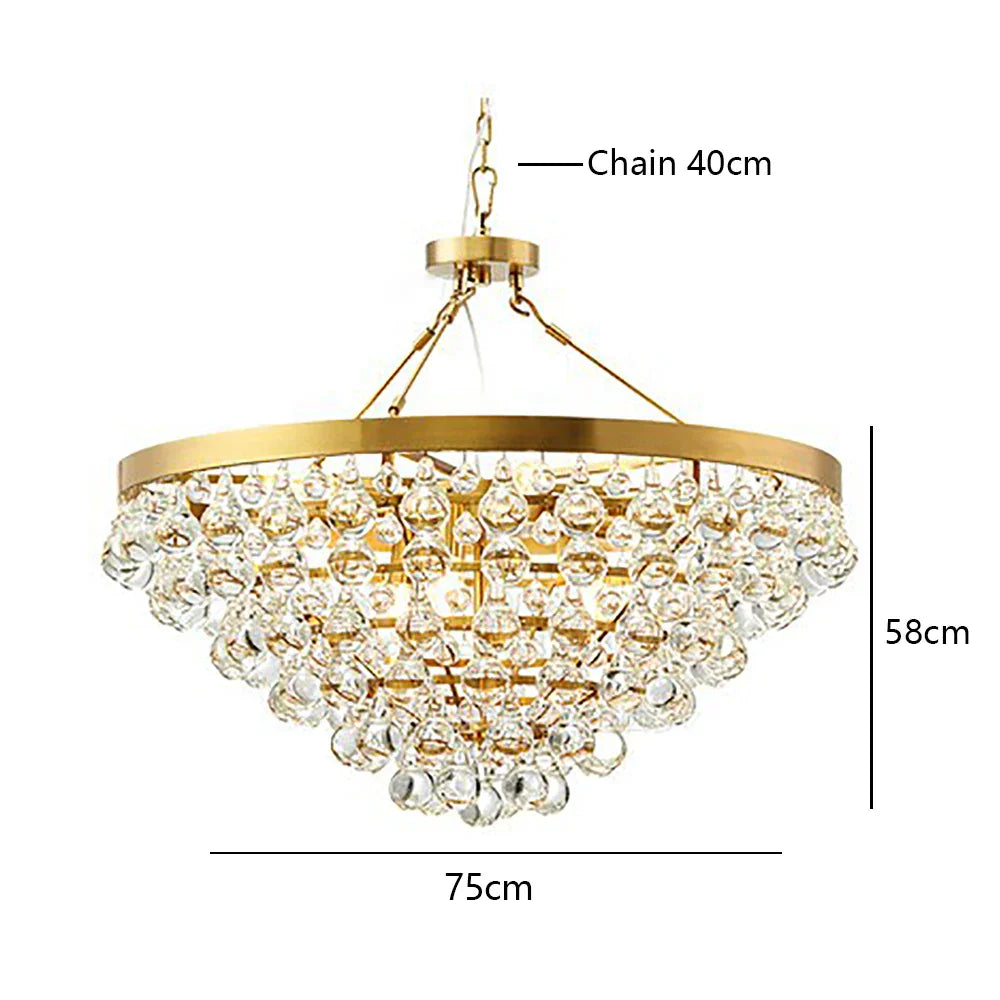 DecorBites™ Crystal Bead Ceiling Pendant Lights - Retro Luxury Gold Home Decor Lighting