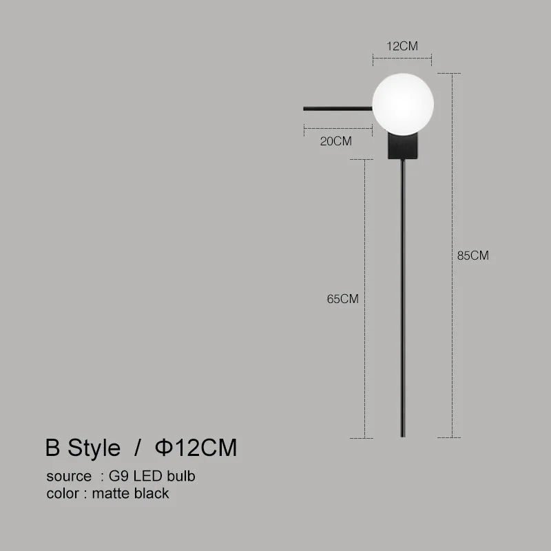 DecorBites™ Glass Ball Wall Lights for Modern Home Decor and Artistic Lighting
