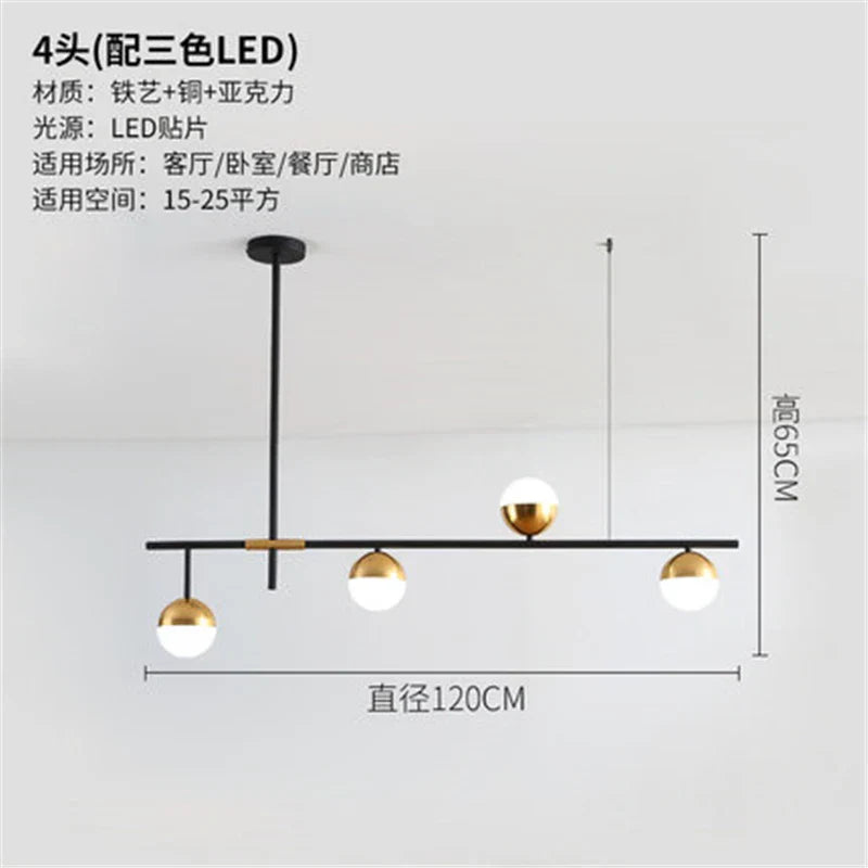DecorBites™ Glass Ball Pendant Lamp Modern LED Hanging Light Fixture