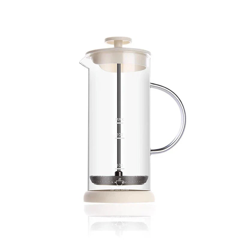 DecorBites™ Glass Espresso Coffee Maker Milk Hand Foam Mixer Blender