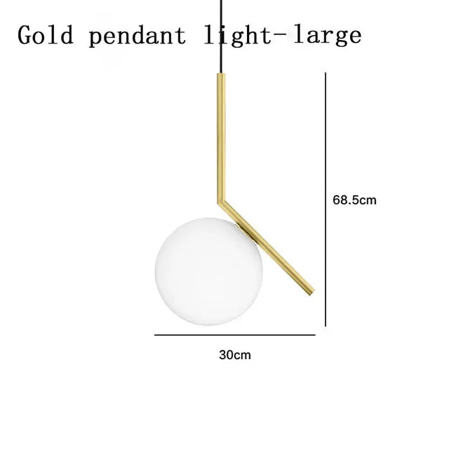 DecorBites™ Glass Ball LED Chandelier Light Lamparas Bedside Night Light Decor