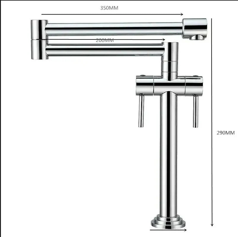 DecorBites™ Kitchen Faucet: Solid Brass Deck Mounted Sink Mixer in Multiple Finishes