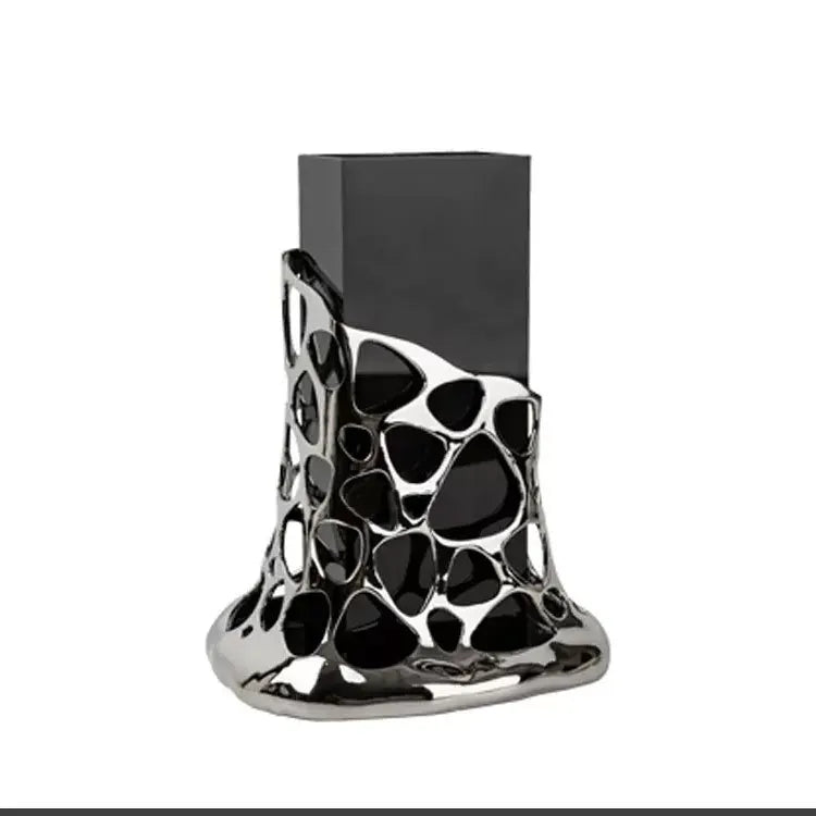 DecorBites™ Geometric Acrylic Glass Vase Droplet Flower Arrangement Terrarium Pot