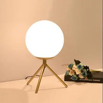 DecorBites™ Glass Ball Table Lamp: Modern Nordic LED Desk Light