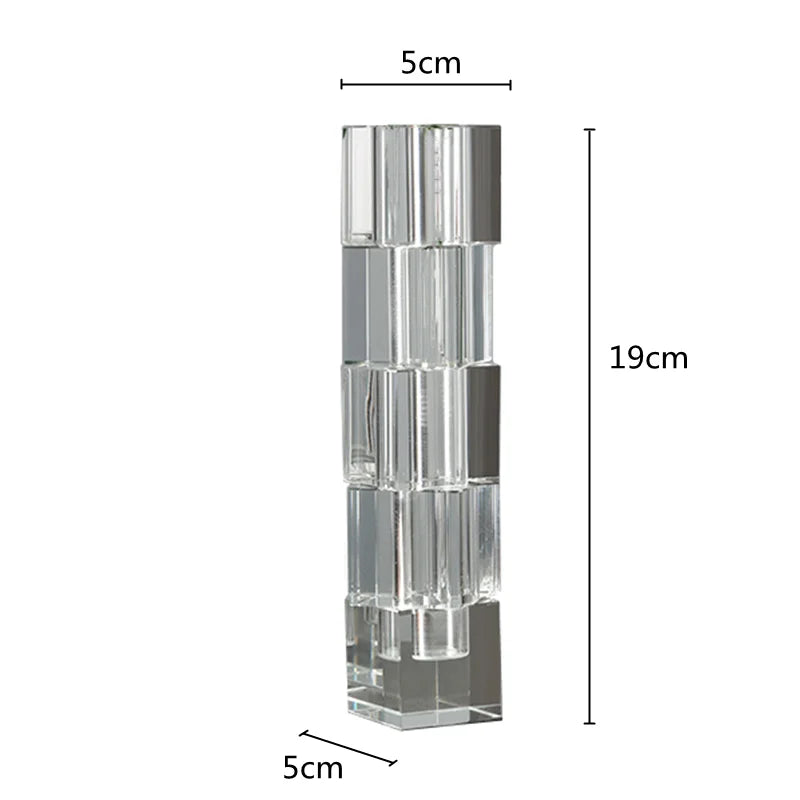 DecorBites™ Geometric Glass Vase Stack for Home Decor & Flower Arrangement