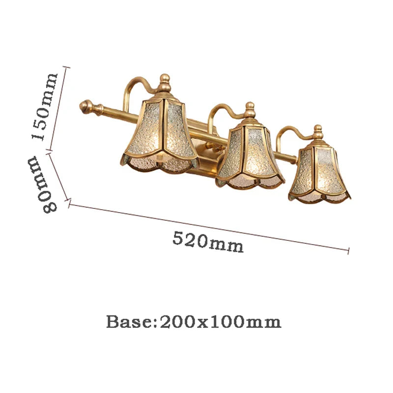 DecorBites™ Golden Glass Mirror Cabinet Light for Bedroom and Bathroom