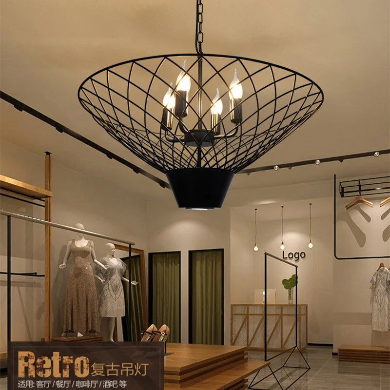 DecorBites™ Industrial Barbecue Restaurant Plant Light - Round Table Decorative Pendant