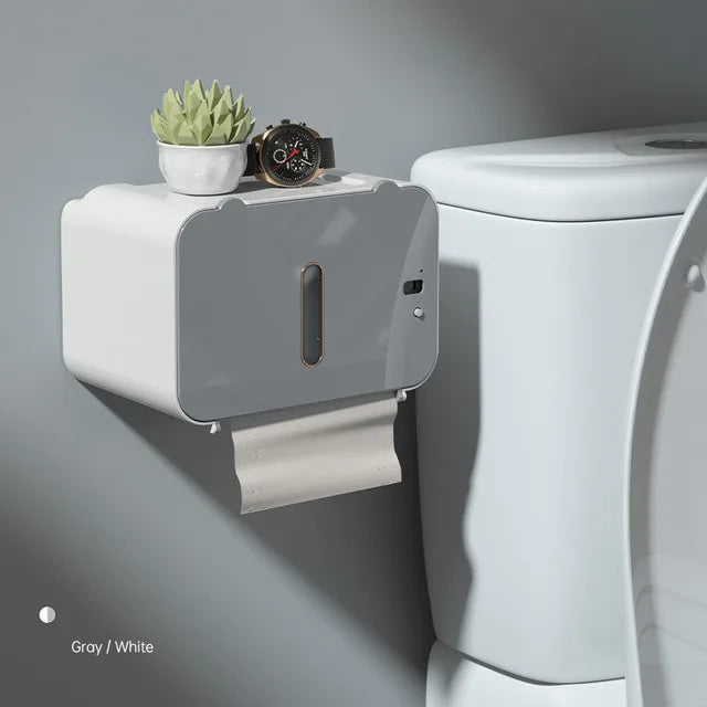 DecorBites™ Induction Toilet Paper Holder Shelf for Bathroom Accessories