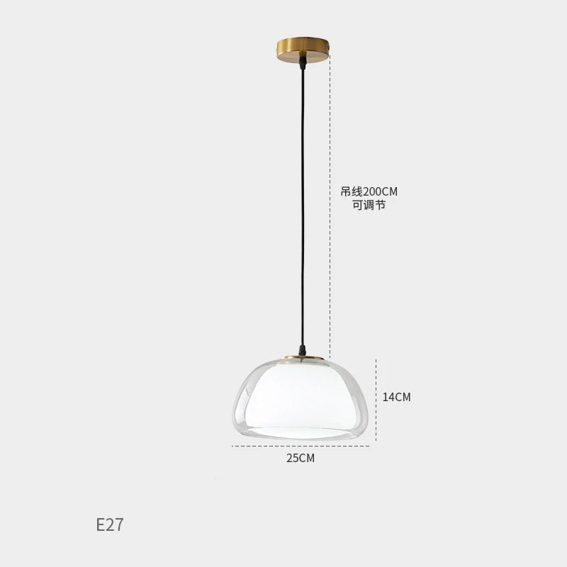 DecorBites™ Glass Jelly Pendant Lamp for Living Room Kitchen Dining - Denmark Suspension Light