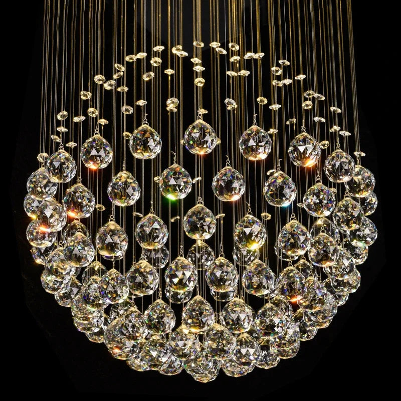DecorBites™ Crystal Ball LED Chandelier for Home Décor Lighting