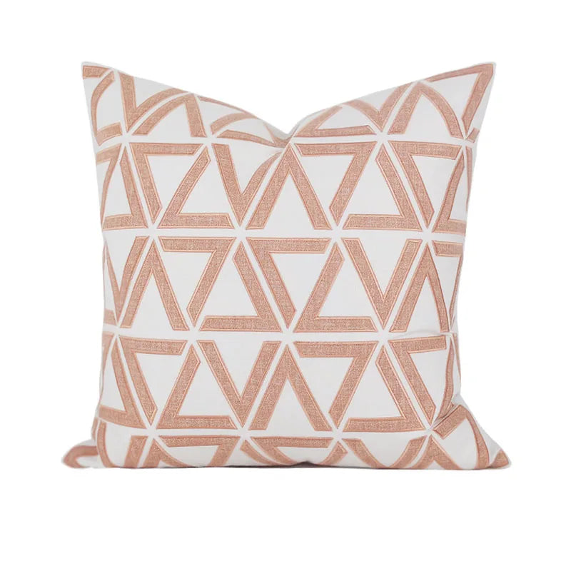 DecorBites™ Geometric Embroidered Noble Cushion Covers for Living Room Sofa