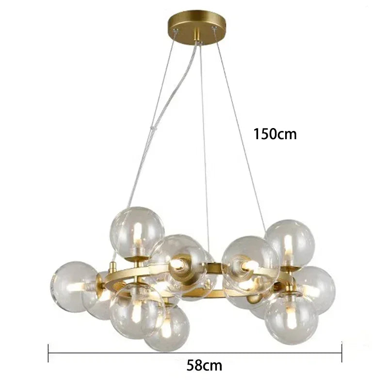 DecorBites™ Glass Ball LED Pendant Lights for Home Decor and Luminaires
