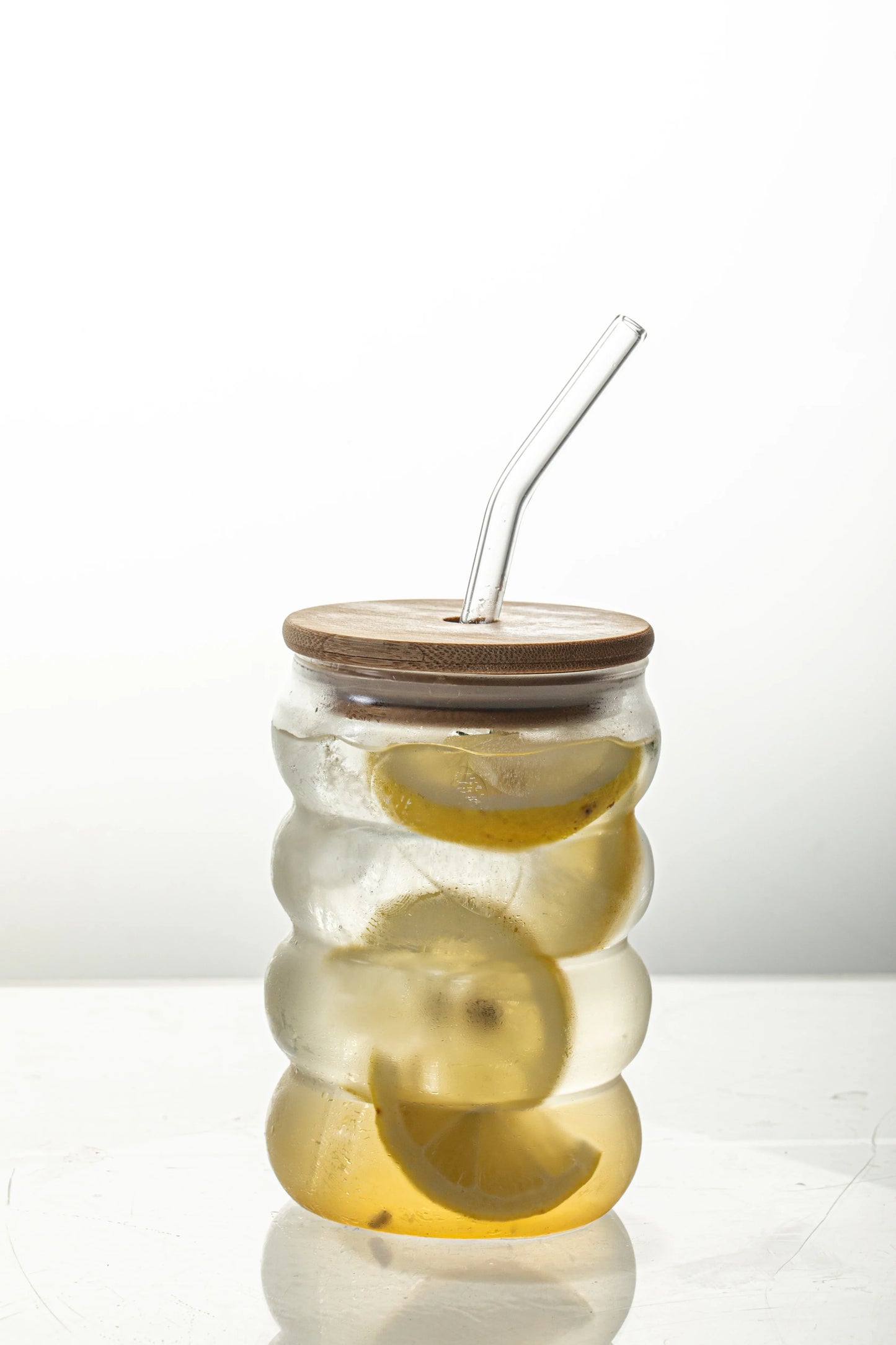 DecorBites™ Creative Glass Cup Set with Lid and Straw - Perfect for Parties