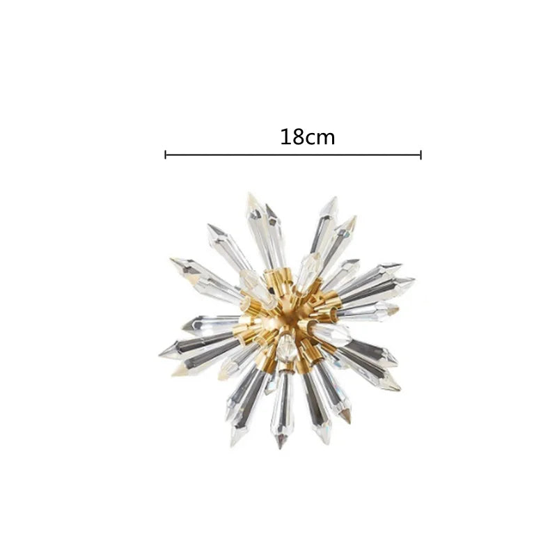 DecorBites™ Crystal Ball Acanthosphere Metal Handcrafted Flower Home Decoration