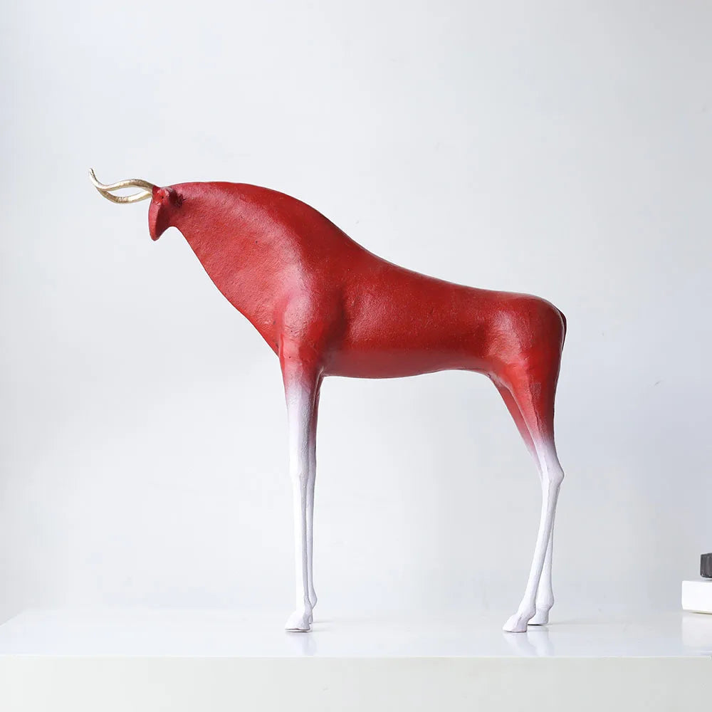 DecorBites™ Iron Horse Figurine: Abstract Animal Cattle Ornament for Home Decor