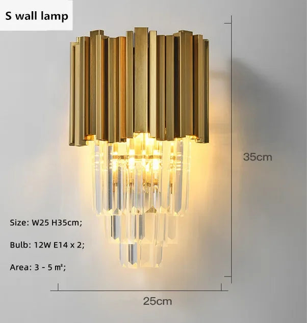 DecorBites™ Gold Crystal Chandelier: Modern Luxury LED Pendant Lights for Living, Dining, Bedroom Decor