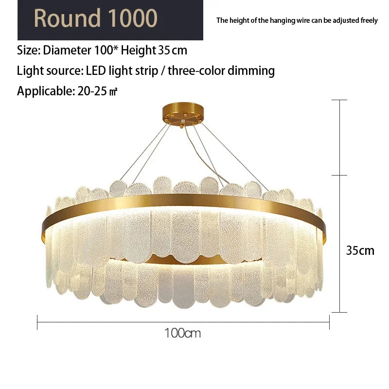 DecorBites™ Crystal LED Chandelier: Elegant Ceiling Lighting for Living Room, Bedroom, Hotel