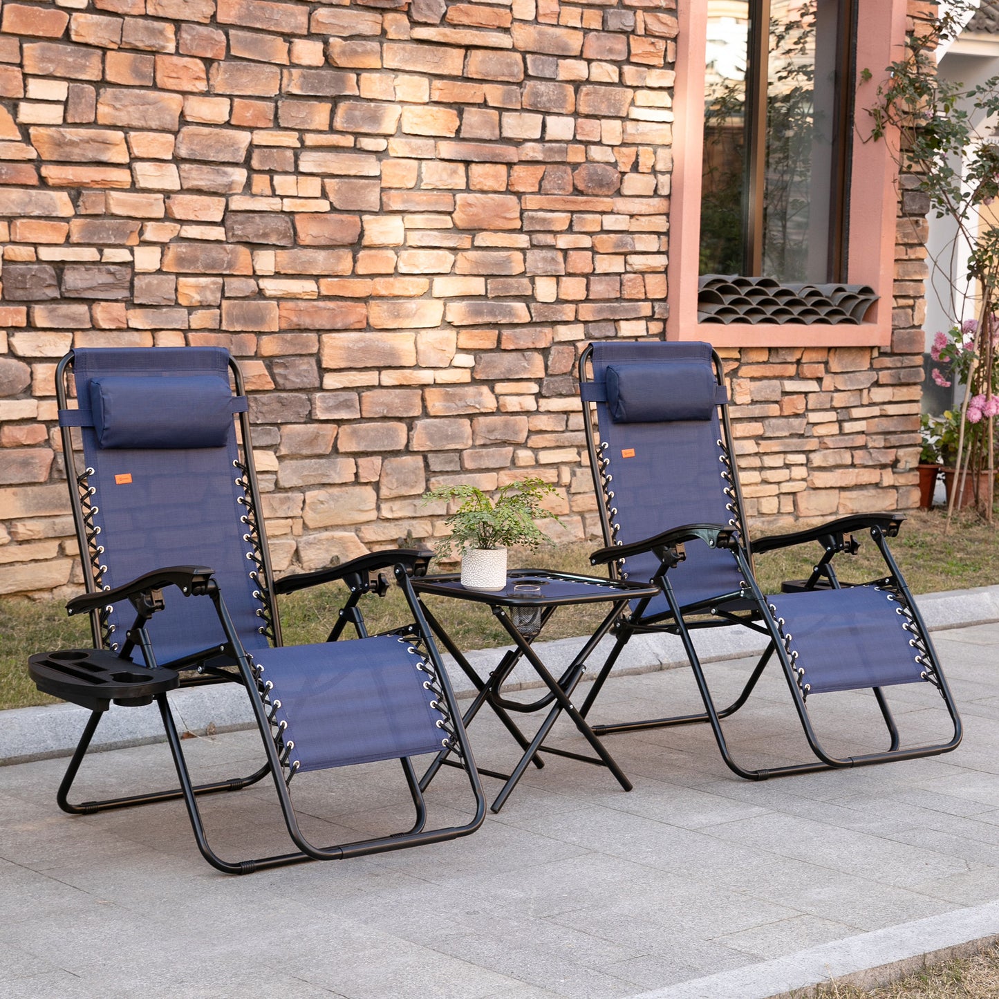Zero Gravity Chair Set with Side Table