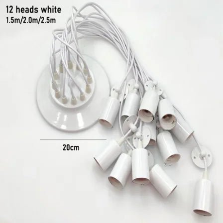 Black Industrial Spider Pendant Light, 6-Light Iron - Decorbites