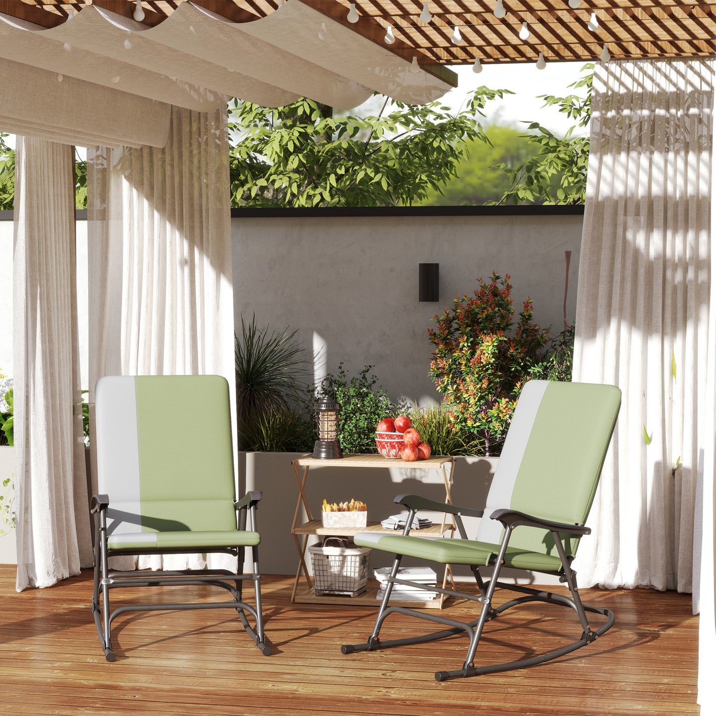 Outdoor Rocking Chairs Set of 2