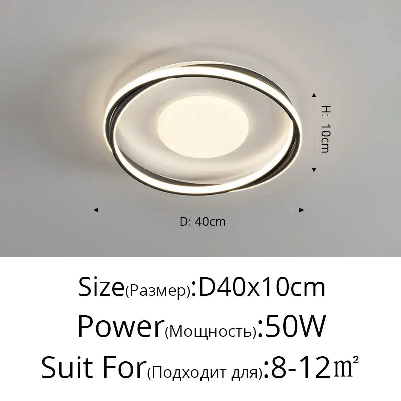 DecorBites™ acrylic chandelier with chrome finish and concentric rings is a minimalist indoor light for living spaces
