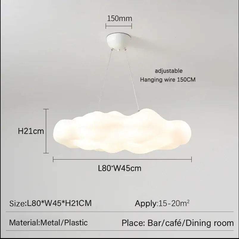 Decorbites acrylic cloud led ceiling chandelier is a white acrylic cloud led light with metal hardware for living rooms and bedrooms