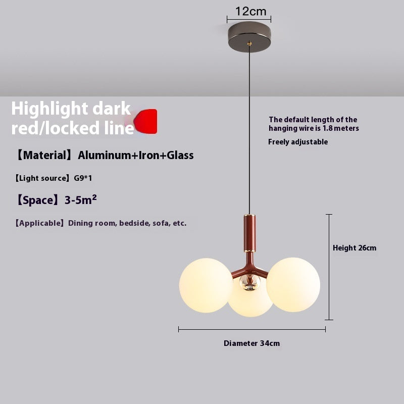 Nordic Cream Style Living Room Sofa Edge Bedside Chandelier