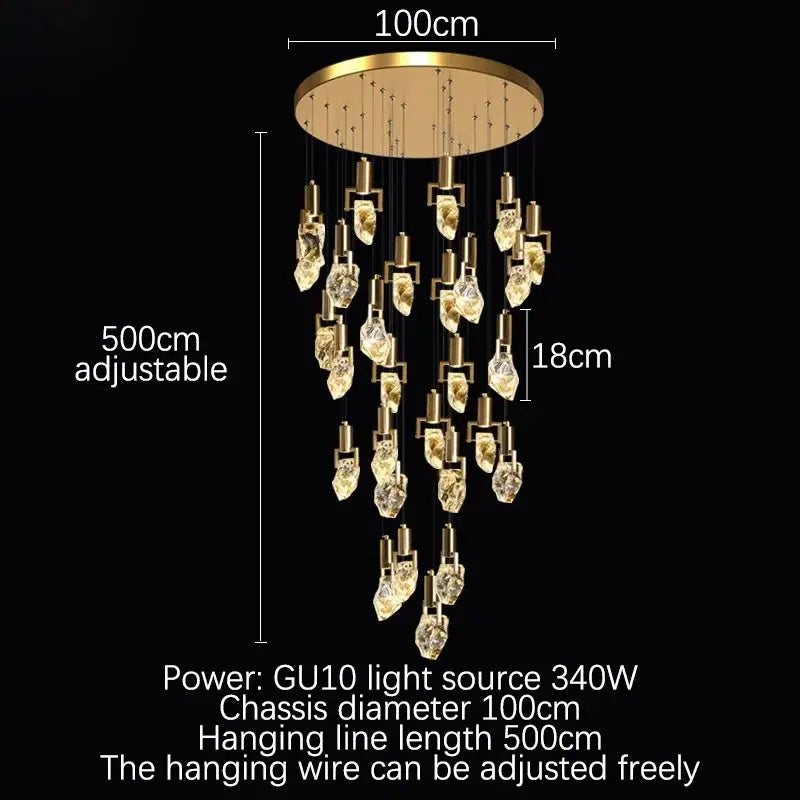 Gold-toned elegant diamond crystal chandelier with circular brass base and cascading faceted glass pendant lights for dining room decorbites elegant diamond pendant light