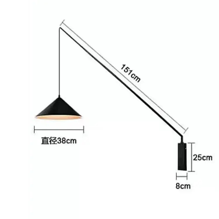 Black conical industrial fishing sconce with sleek matte finish for kitchen wall decor by decorbites industrial