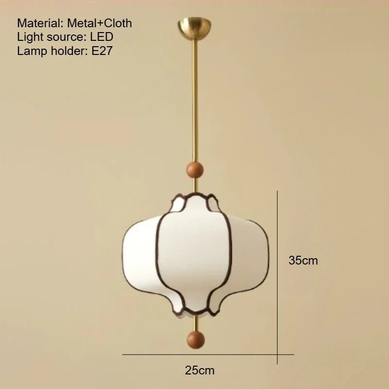 Japanese-Inspired Fabric Globe Pendant Light - Decorbites