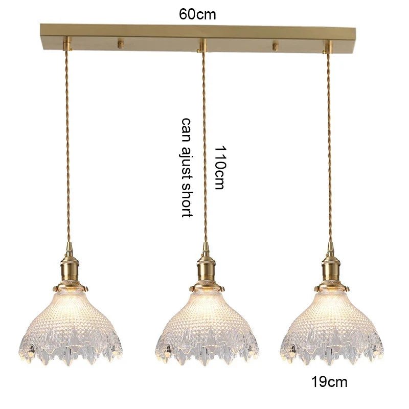 Korean Retro Glass Pendant Light With Wood Accent - Decorbites
