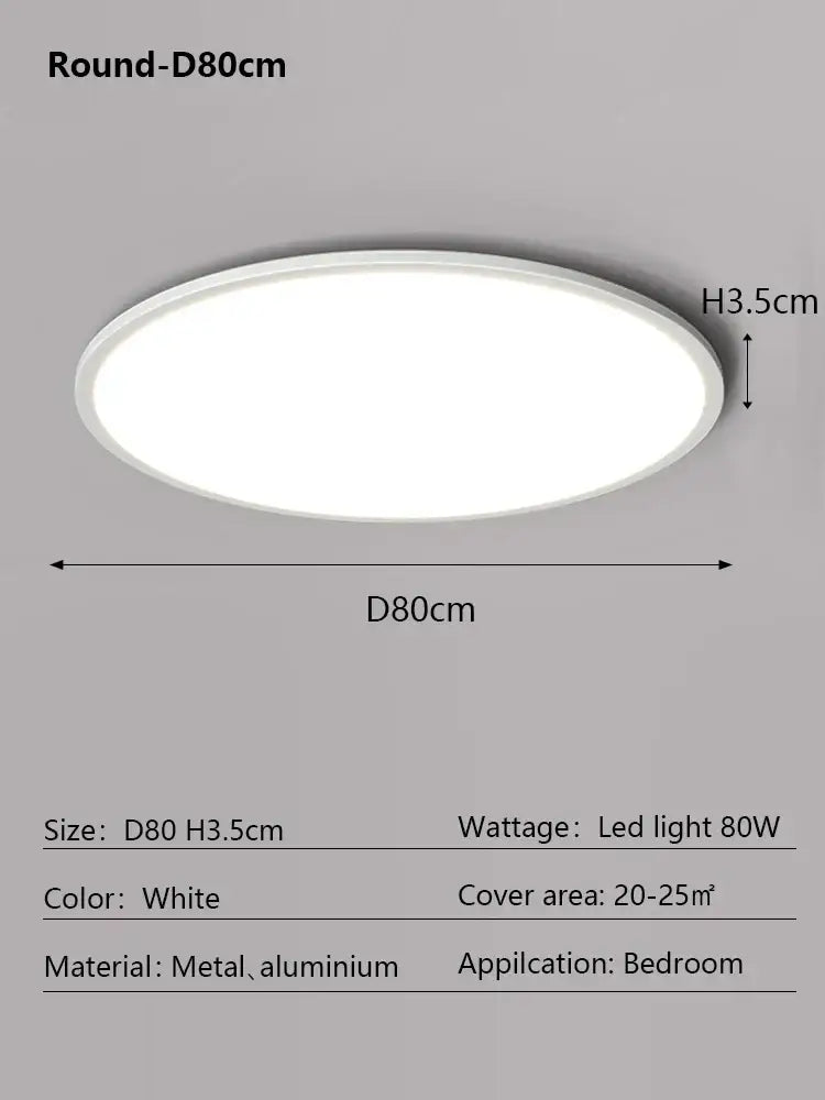 Minimalist white ultra thin led ceiling light with metal and aluminum frame for bedroom decorbites led ceiling use