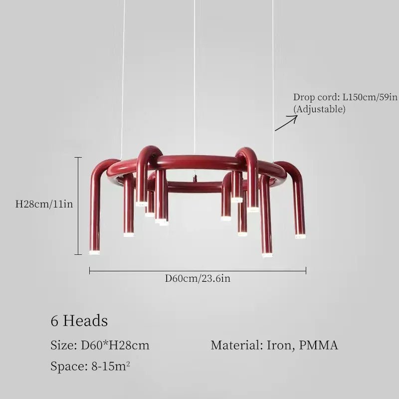 Modern 6-Light Metal Pendant Chandelier - Decorbites