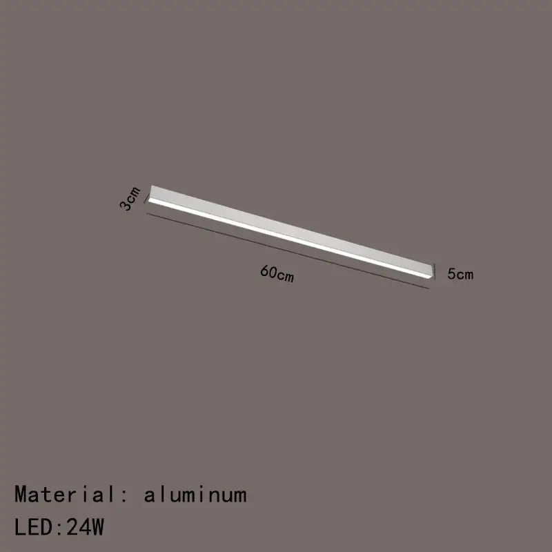 Modern black and metallic led ceiling light with sleek 60cm aluminum finish for living room decorbites led ceiling lighting