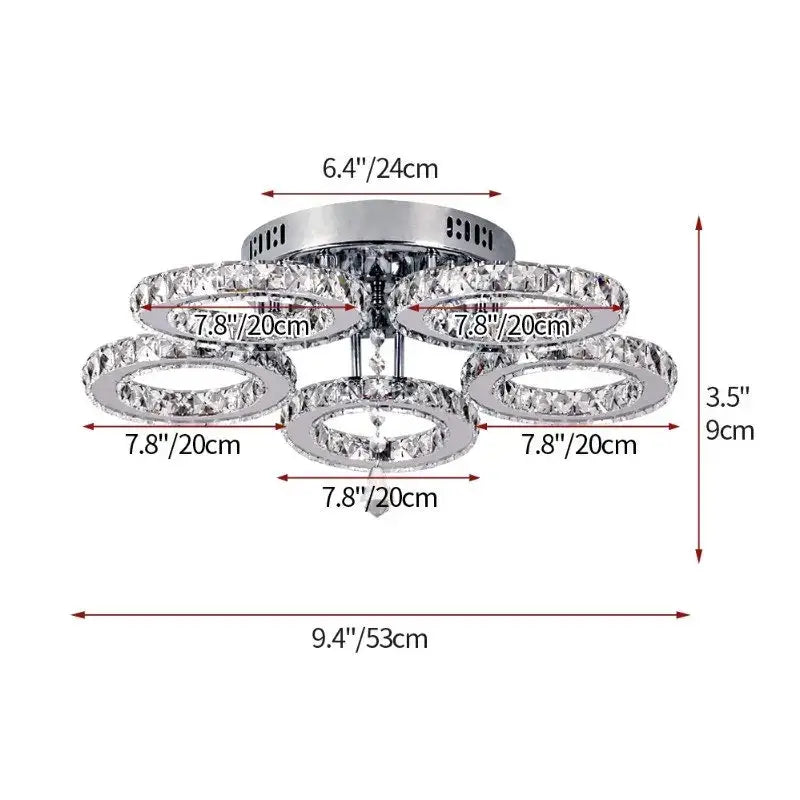 Modern black ceiling chandelier with chrome finish and clear crystals decorbites crystal led ceiling light fixture