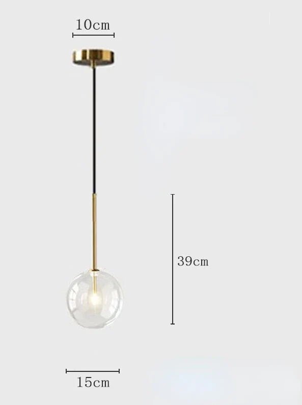 Modern Clear Glass Pendant Light With Gold Finish - Decorbites
