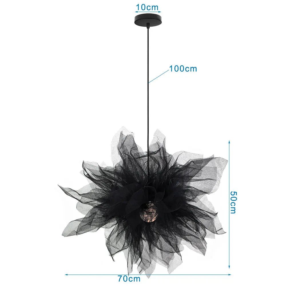 Modern Feather Pendant Light in White or Black - Decorbites