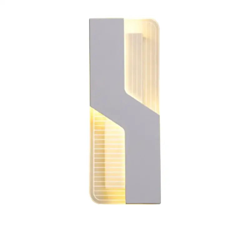 Modern gray wall lamp with sleek angular design and warm led lighting ideal for decorbites led bedroom wall use