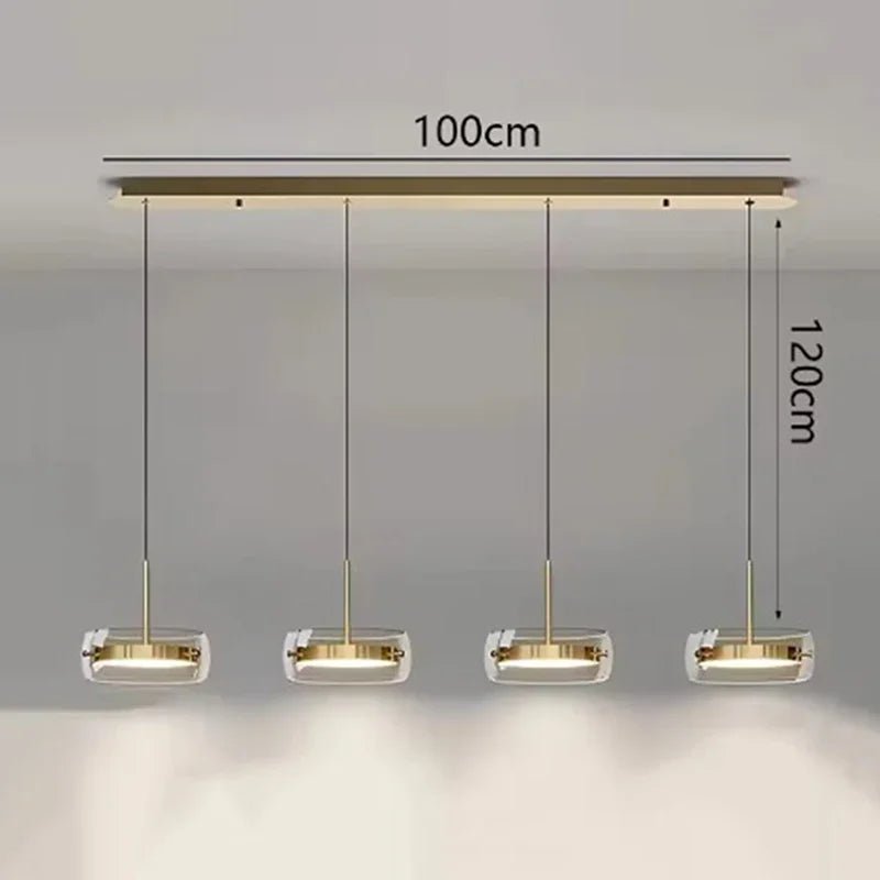 Modern Glass Ring Pendant Light in Iron - Decorbites