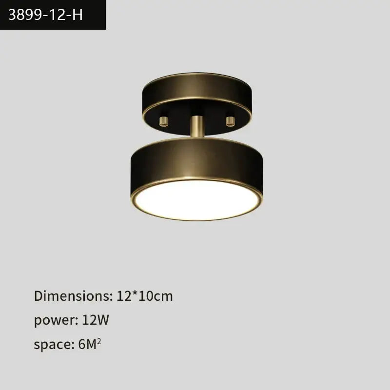 Modern black copper led flush-mount ceiling light with brass accents and minimalist circular design for living room decorbites black copper
