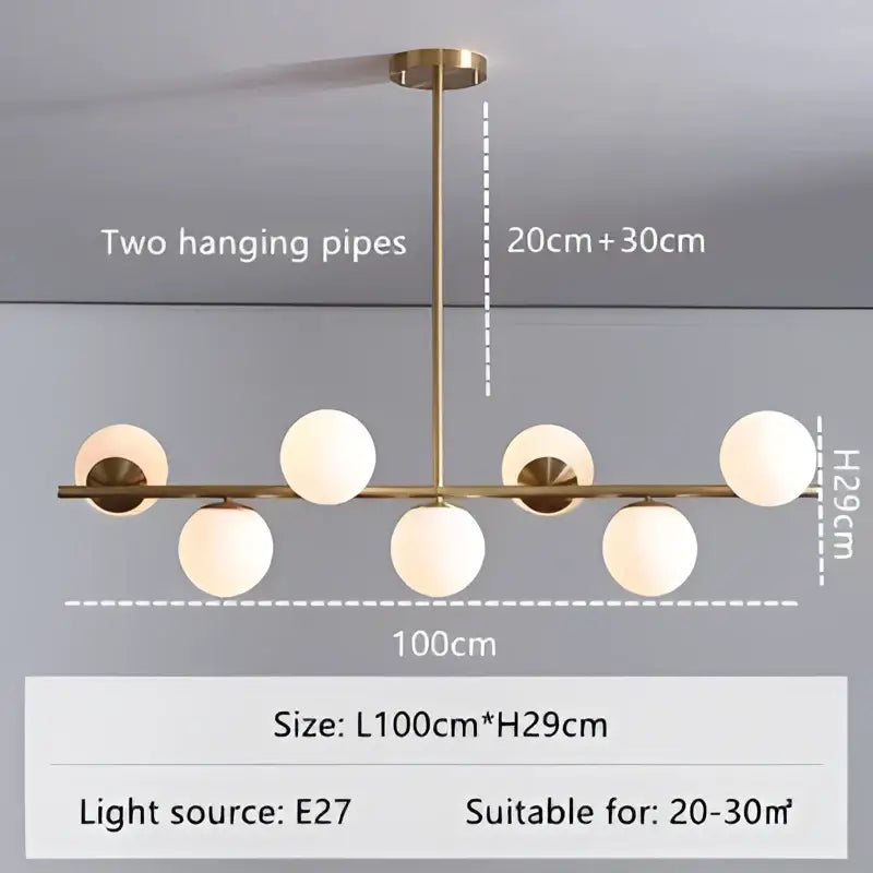 Modern gold glass ball pendant chandelier with brass finish and six frosted globes for dining room decorbites glass ball