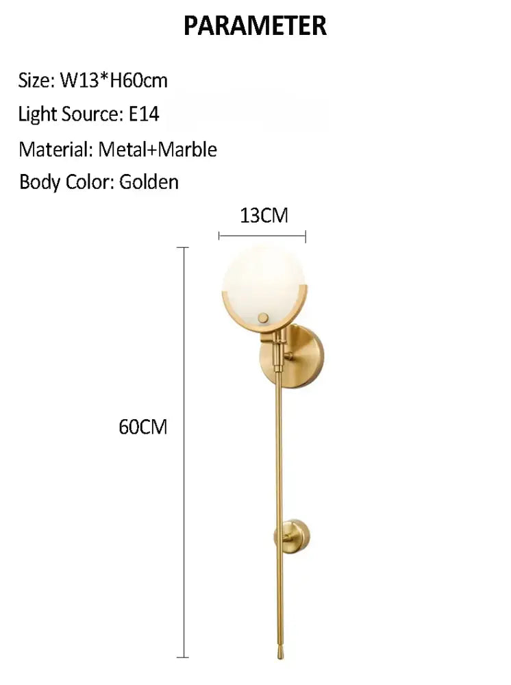 Modern gold marble wall lights with golden metal and marble design for bedroom and living room decorbites gold marble decor