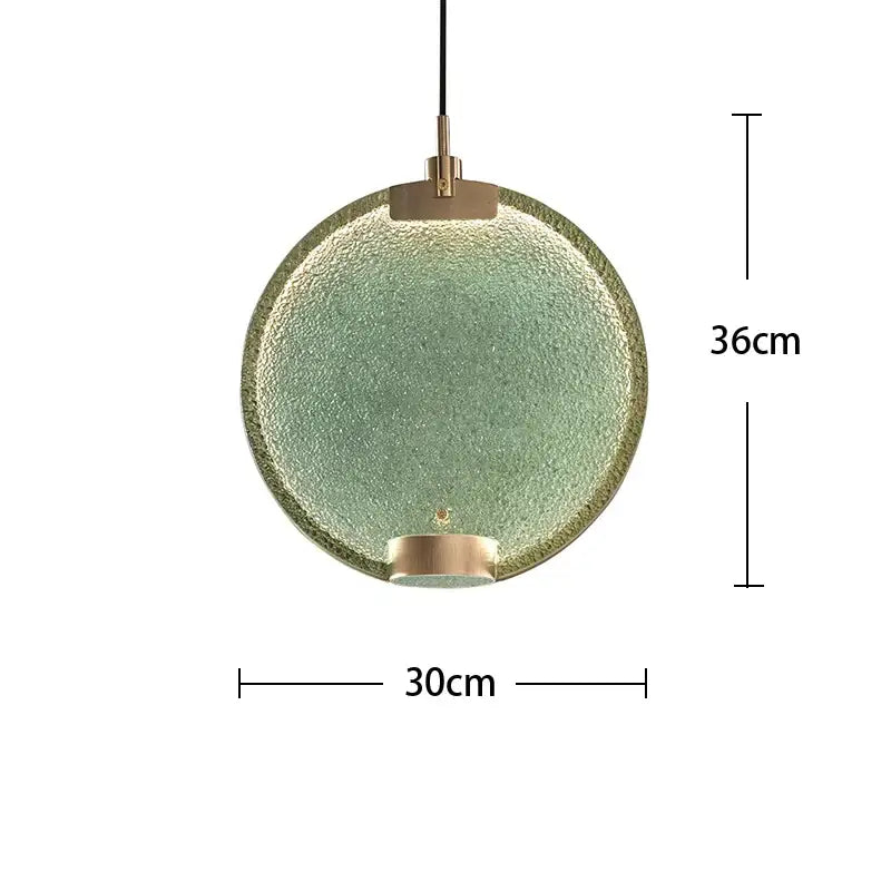 Modern green textured glass brass pendant light with hanging chain perfect for dining room decorbites brass pendant